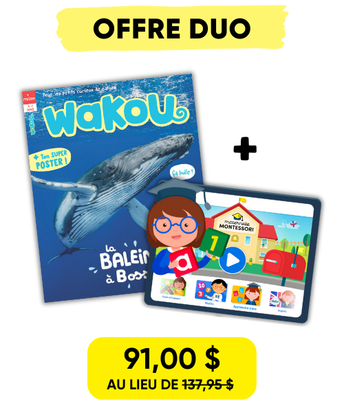 Abonnement 1 an : Wakou + Maternelle Montessori